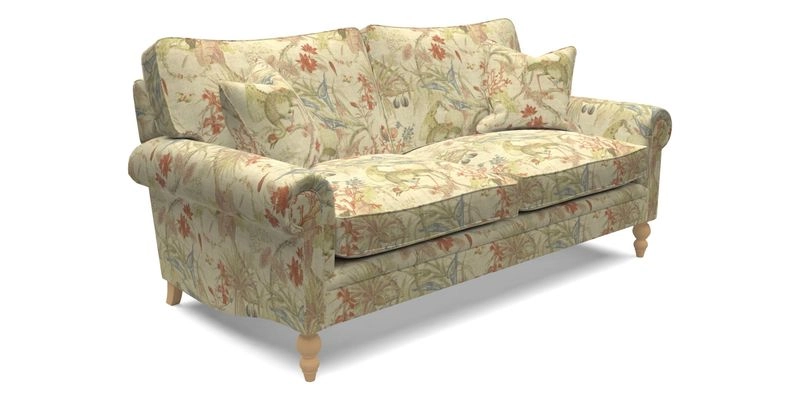 Aldingbourne 4 Seater Sofa in RHS Etta's Bouquet Alba Truffle