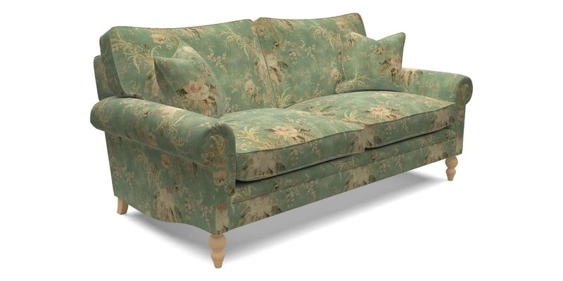 Aldingbourne 4 Seater Sofa in RHS Etta's Bouquet Alba Truffle