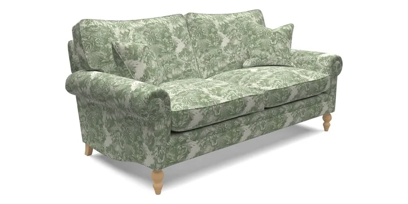 Aldingbourne 4 Seater Sofa in RHS Etta's Bouquet Alba Truffle