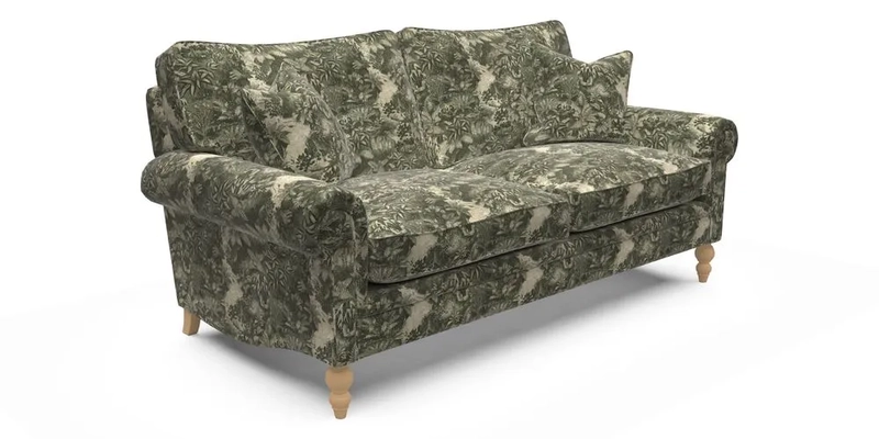 Aldingbourne 4 Seater Sofa in RHS Etta's Bouquet Alba Truffle