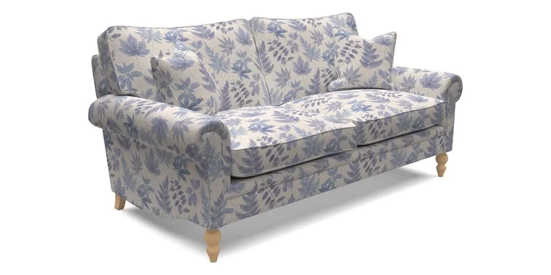 Aldingbourne 4 Seater Sofa in RHS Etta's Bouquet Alba Truffle