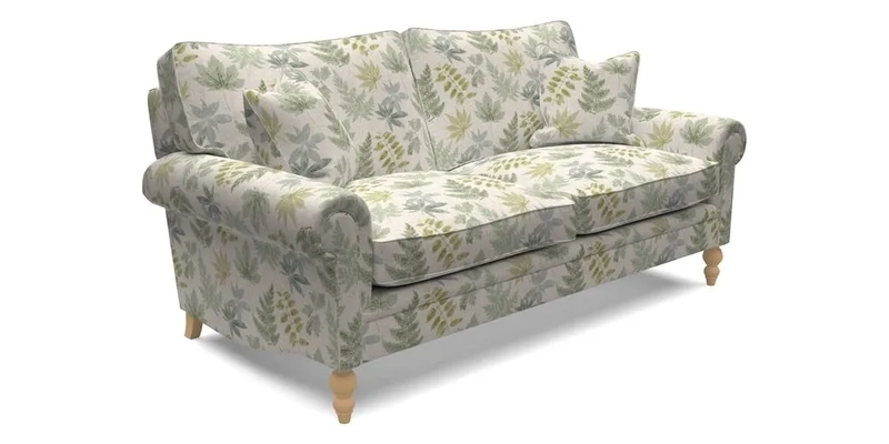 Aldingbourne 4 Seater Sofa in RHS Etta's Bouquet Alba Truffle