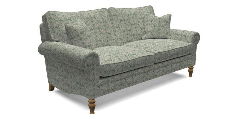 Aldingbourne 4 Seater Sofa in RHS Etta's Bouquet Alba Truffle