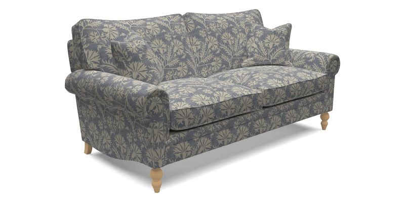 Aldingbourne 4 Seater Sofa in RHS Etta's Bouquet Alba Truffle