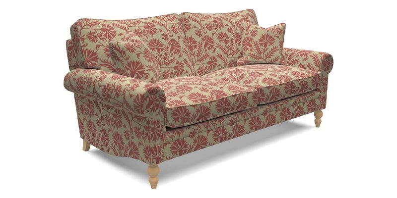 Aldingbourne 4 Seater Sofa in RHS Etta's Bouquet Alba Truffle