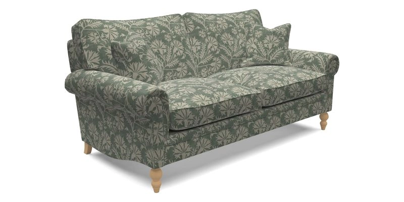Aldingbourne 4 Seater Sofa in RHS Etta's Bouquet Alba Truffle