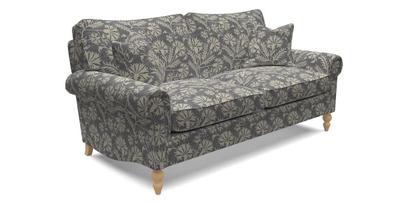 Aldingbourne 4 Seater Sofa in RHS Etta's Bouquet Alba Truffle