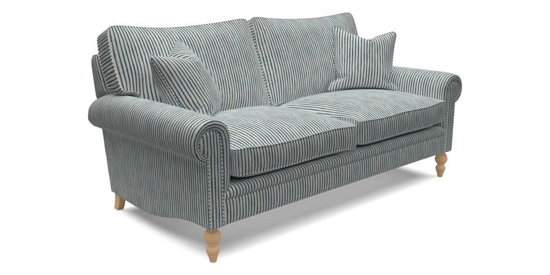 Aldingbourne 4 Seater Sofa in RHS Etta's Bouquet Alba Truffle