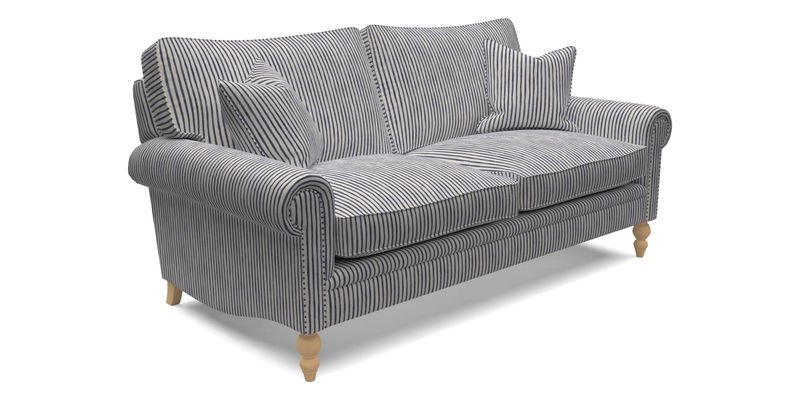 Aldingbourne 4 Seater Sofa in RHS Etta's Bouquet Alba Truffle