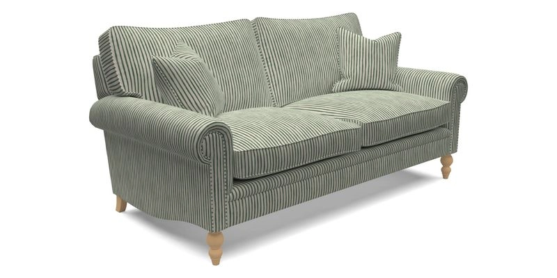 Aldingbourne 4 Seater Sofa in RHS Etta's Bouquet Alba Truffle