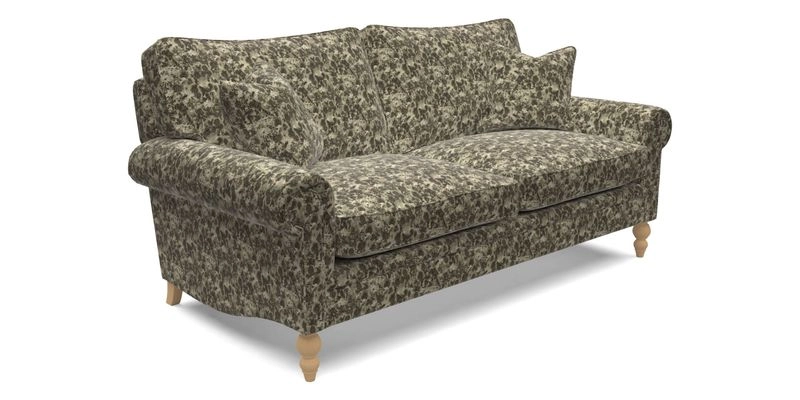 Aldingbourne 3 seater sofa in Grain Sack Stripe Linen Red