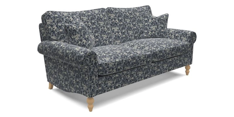 Aldingbourne 3 seater sofa in Grain Sack Stripe Linen Red