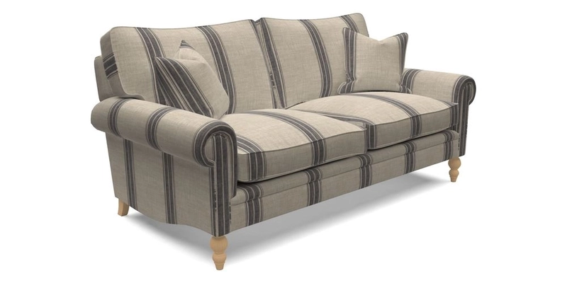 Aldingbourne 4 Seater Sofa in RHS Etta's Bouquet Alba Truffle