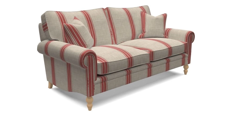 Aldingbourne 4 Seater Sofa in RHS Etta's Bouquet Alba Truffle