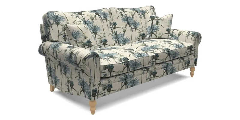 Aldingbourne 4 Seater Sofa in RHS Etta's Bouquet Alba Truffle