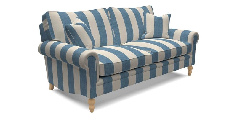 Aldingbourne 4 Seater Sofa in RHS Etta's Bouquet Alba Truffle