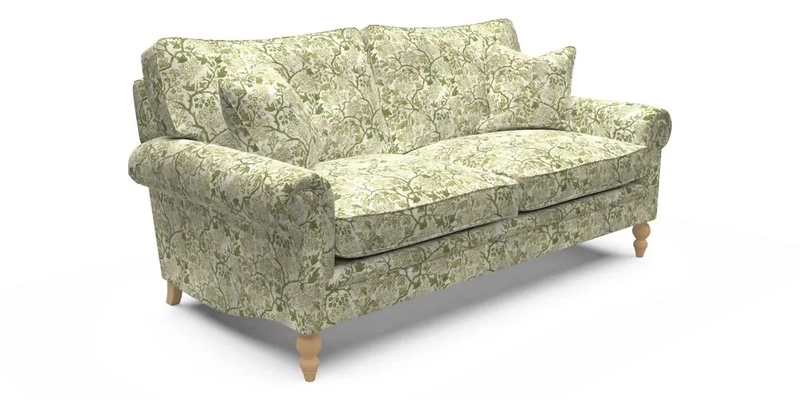 Aldingbourne 4 Seater Sofa in RHS Etta's Bouquet Alba Truffle