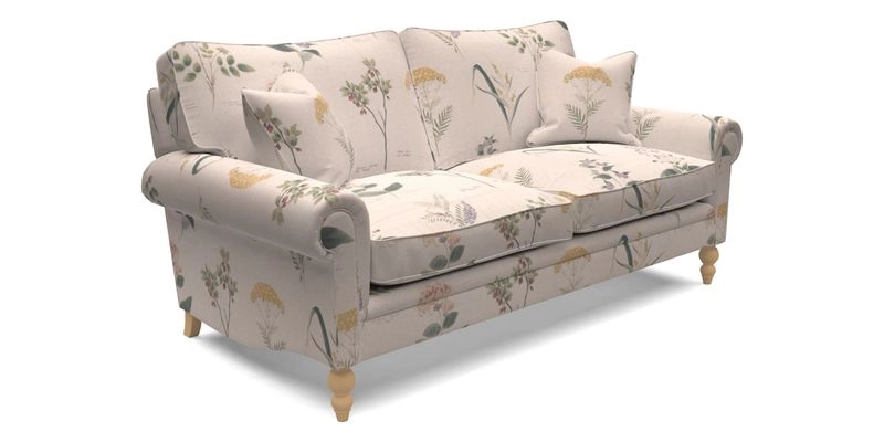 Aldingbourne 4 Seater Sofa in RHS Etta's Bouquet Alba Truffle