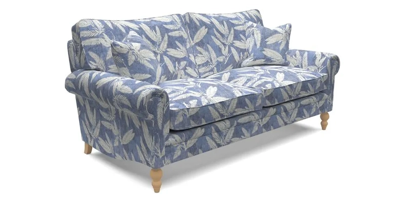 Aldingbourne 4 Seater Sofa in RHS Etta's Bouquet Alba Truffle