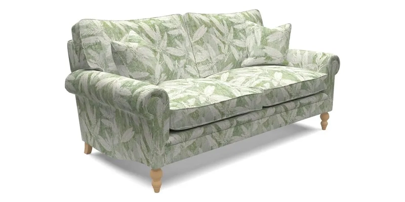 Aldingbourne 4 Seater Sofa in RHS Etta's Bouquet Alba Truffle