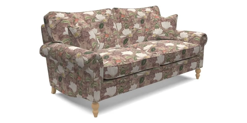 Aldingbourne 4 Seater Sofa in RHS Etta's Bouquet Alba Truffle