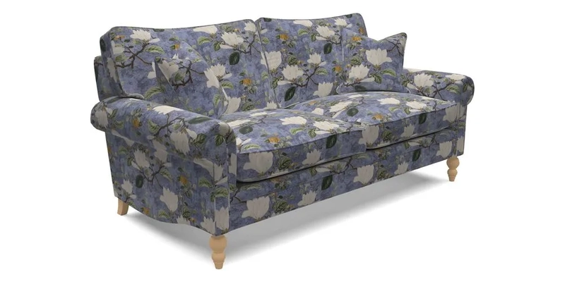 Aldingbourne 4 Seater Sofa in RHS Etta's Bouquet Alba Truffle