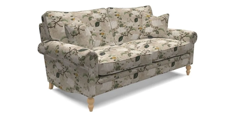 Aldingbourne 4 Seater Sofa in RHS Etta's Bouquet Alba Truffle