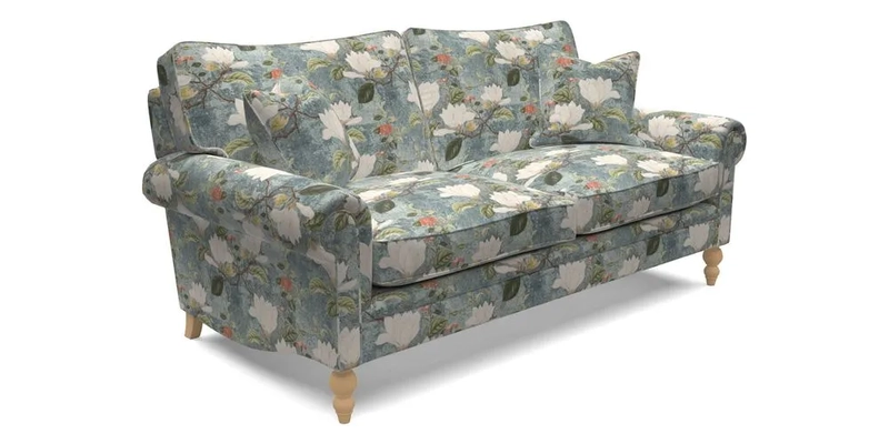 Aldingbourne 4 Seater Sofa in RHS Etta's Bouquet Alba Truffle