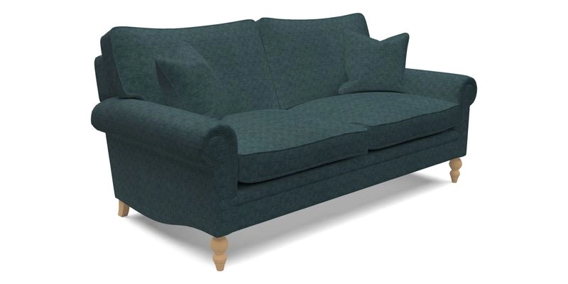 Aldingbourne 4 Seater Sofa in RHS Etta's Bouquet Alba Truffle