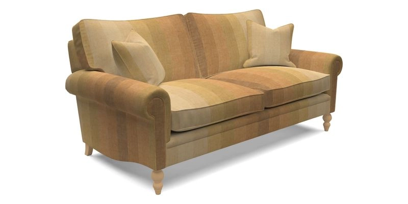 Aldingbourne 4 Seater Sofa in RHS Etta's Bouquet Alba Truffle