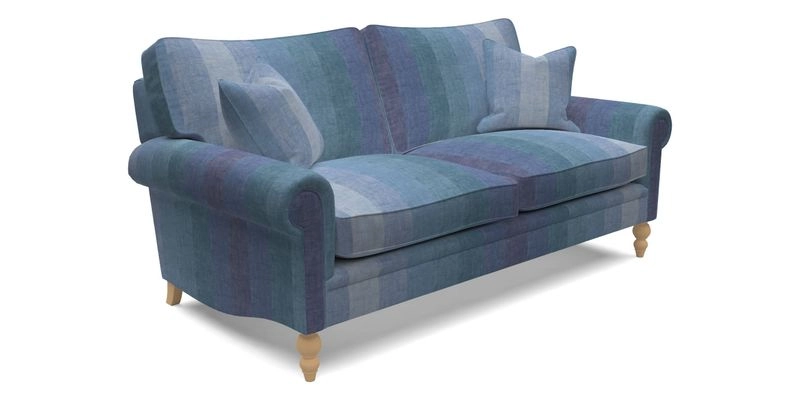 Aldingbourne 4 Seater Sofa in RHS Etta's Bouquet Alba Truffle