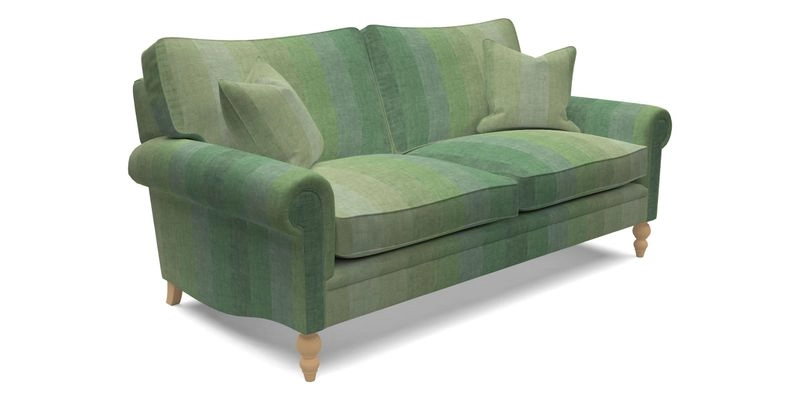 Aldingbourne 4 Seater Sofa in RHS Etta's Bouquet Alba Truffle