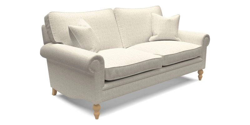 Aldingbourne 4 Seater Sofa in RHS Etta's Bouquet Alba Truffle