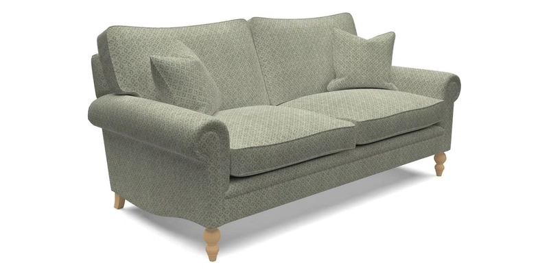 Aldingbourne 4 Seater Sofa in RHS Etta's Bouquet Alba Truffle