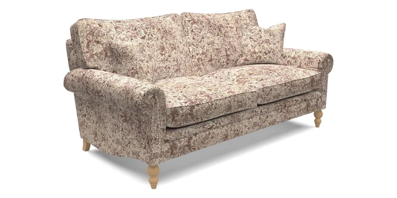 Aldingbourne 4 Seater Sofa in RHS Etta's Bouquet Alba Truffle