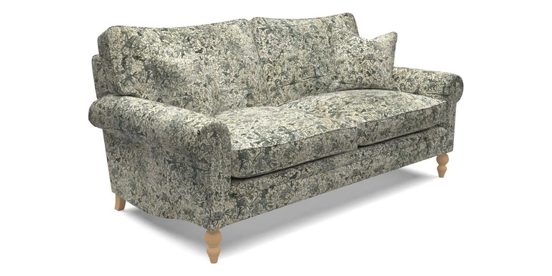 Aldingbourne 4 Seater Sofa in RHS Etta's Bouquet Alba Truffle