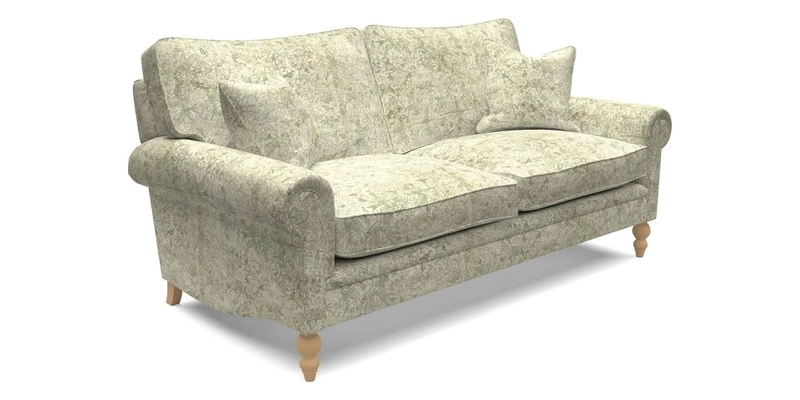 Aldingbourne 4 Seater Sofa in RHS Etta's Bouquet Alba Truffle