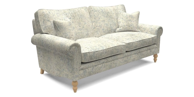 Aldingbourne 4 Seater Sofa in RHS Etta's Bouquet Alba Truffle