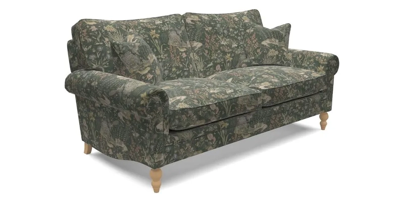 Aldingbourne 4 Seater Sofa in RHS Etta's Bouquet Alba Truffle