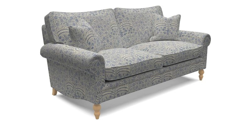 Aldingbourne 4 Seater Sofa in RHS Etta's Bouquet Alba Truffle