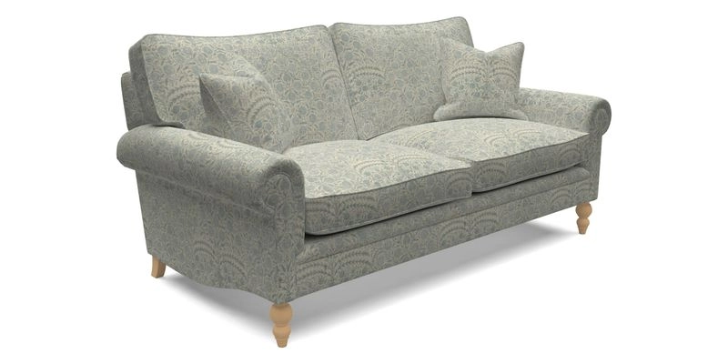 Aldingbourne 4 Seater Sofa in RHS Etta's Bouquet Alba Truffle