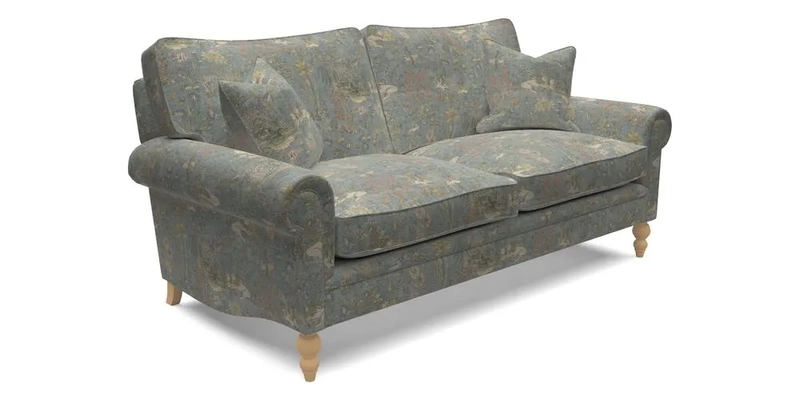 Aldingbourne 4 Seater Sofa in RHS Etta's Bouquet Alba Truffle