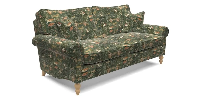 Aldingbourne 4 Seater Sofa in RHS Etta's Bouquet Alba Truffle