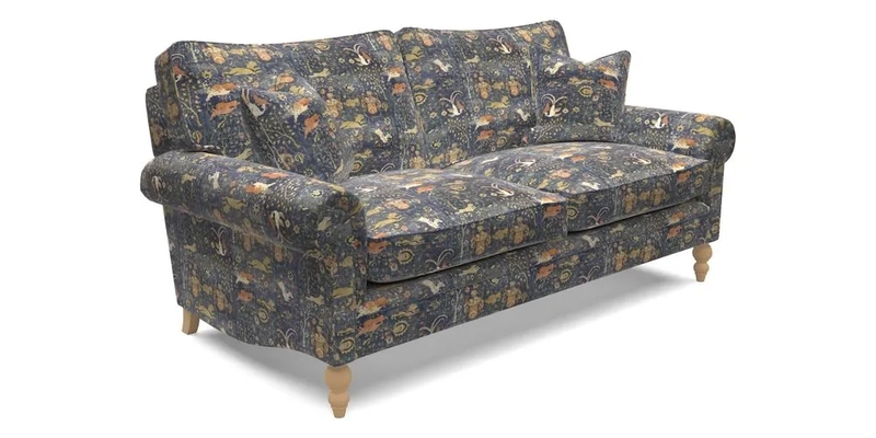 Aldingbourne 4 Seater Sofa in RHS Etta's Bouquet Alba Truffle