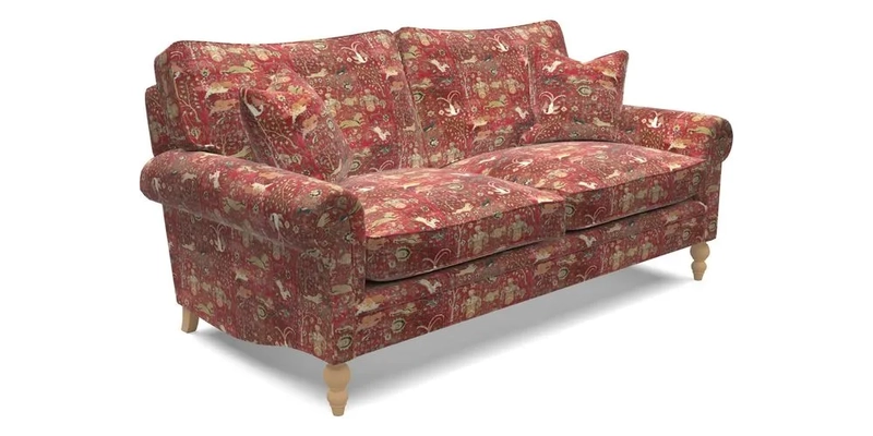 Aldingbourne 4 Seater Sofa in RHS Etta's Bouquet Alba Truffle