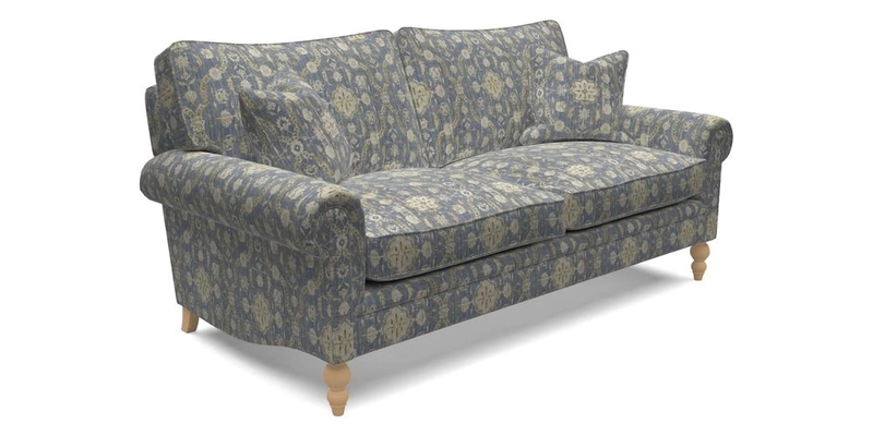Aldingbourne 4 Seater Sofa in RHS Etta's Bouquet Alba Truffle