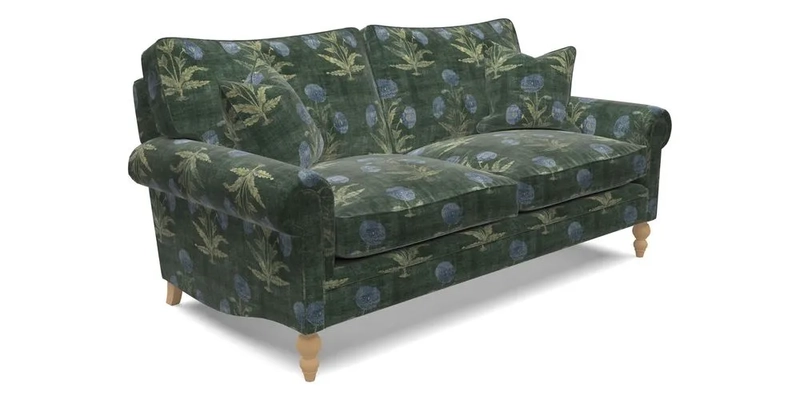 Aldingbourne 4 Seater Sofa in RHS Etta's Bouquet Alba Truffle