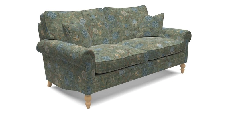 Aldingbourne 4 Seater Sofa in RHS Etta's Bouquet Alba Truffle