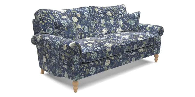 Aldingbourne 4 Seater Sofa in RHS Etta's Bouquet Alba Truffle