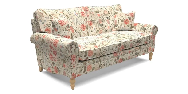 Aldingbourne 4 Seater Sofa in RHS Etta's Bouquet Alba Truffle